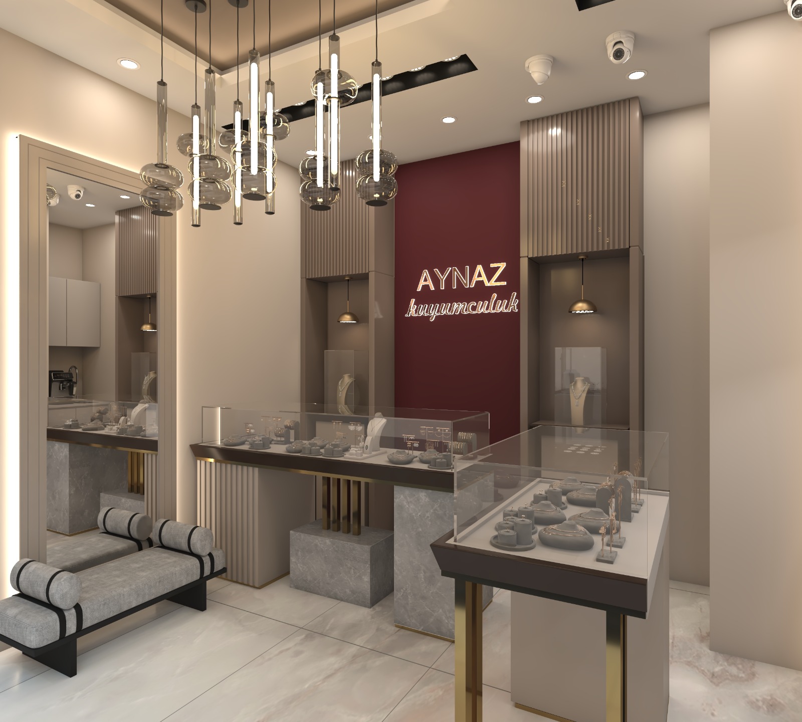 Aynaz Kuyumculuk mağaza tasarımı